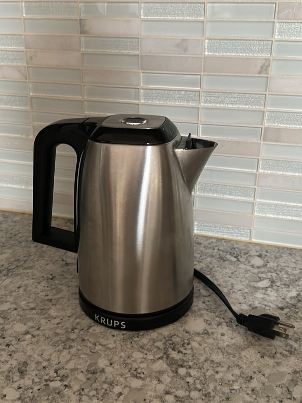 KRUPS Stainless Steel Electric Kettle in Silver and Black